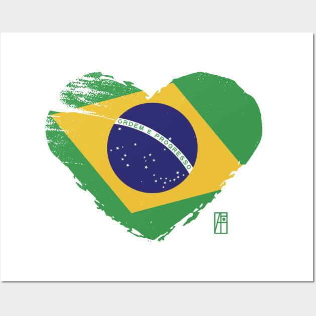 I love my country. I love Brazylie. I am a patriot. In my heart, there is always the flag of Brazile. Wall Art by ArtProjectShop